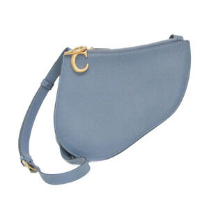CHRISTIAN DIOR Blue Leather Shoulder Bag